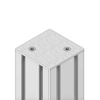 60-030-5 MODULAR SOLUTIONS ALUMINUM END CAP 90MM X 90MM W/HARDWARE